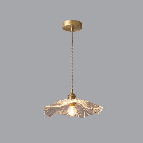 Fluted Glass Flower Ceiling Light for Bedroom and Living Room Decor