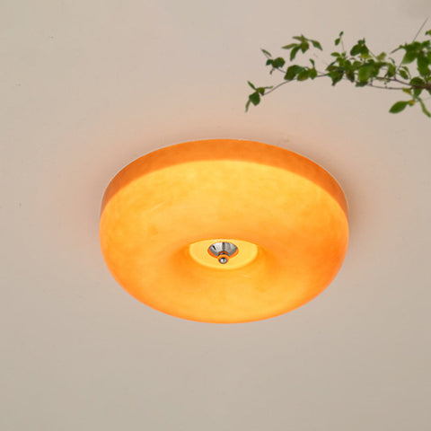 Rounded Glass Flush Mount Ceiling Light for Bedrooms, Halls, and Entryways