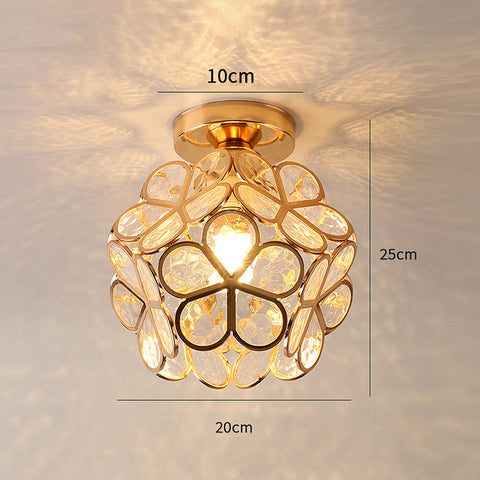 Floral Acrylic Ceiling Light with Decorative Crystal-Inspired Design