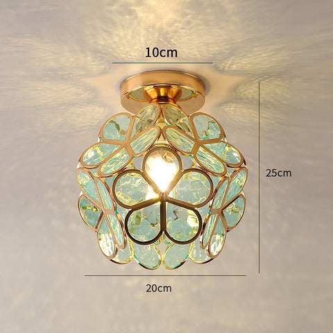 Floral Acrylic Ceiling Light with Decorative Crystal-Inspired Design
