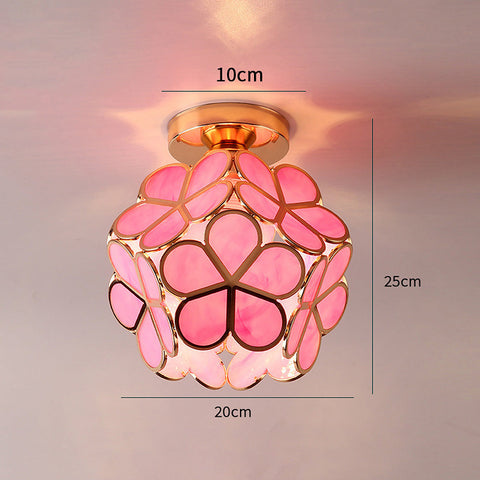 Floral Acrylic Ceiling Light with Decorative Crystal-Inspired Design