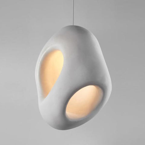 Pendant Light with Sculptural Resin Pebble Form
