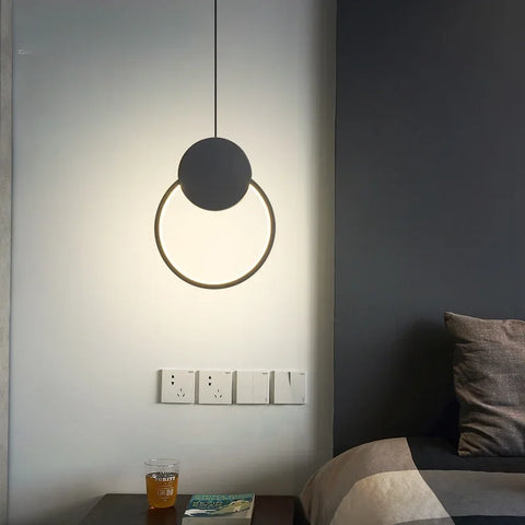 Circular LED Pendant Light with Concentric Circular Form