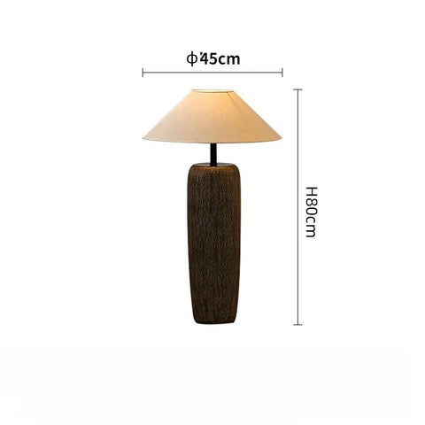 Ceramic Column Floor Lamp with Tapered Column Base