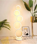 Five-Ring LED Floor Lamp with Touch Control — product view