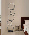 Five-Ring LED Floor Lamp with Touch Control — product view