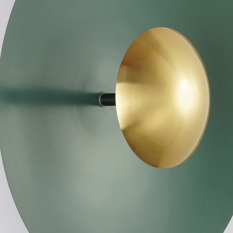 Round Iron LED Wall Lamp with Modern Minimalist Design and Multiple Size Options