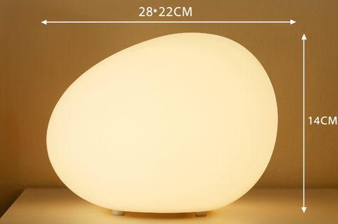 Pebble-Shaped LED Table Lamp with Three-Color Adjustable Light
