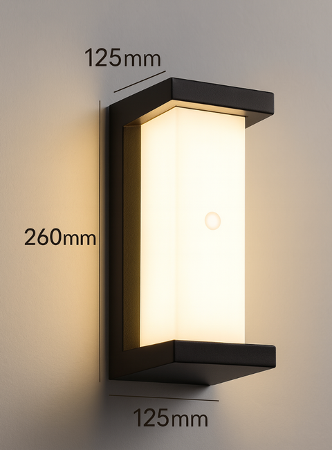 Motion-Sensor Outdoor Wall Light for Entrances and Garden Paths