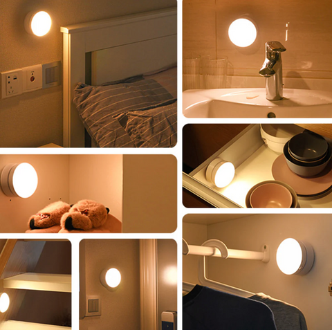 Motion Sensor Wall Light with Rotating Magnetic LED Head