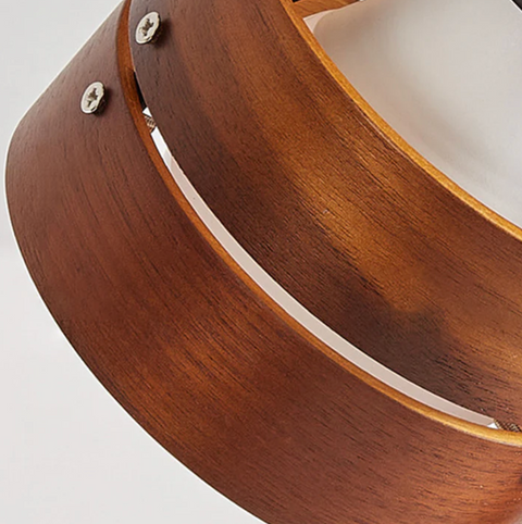 Adjustable Wood and Metal Clip-On Lamp for Reading and Home Desk Work