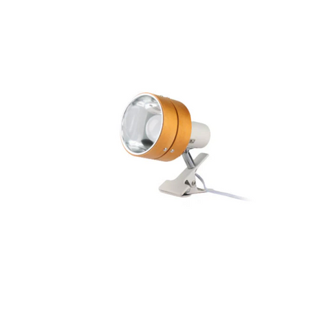 Adjustable Wood and Metal Clip-On Lamp for Reading and Home Desk Work