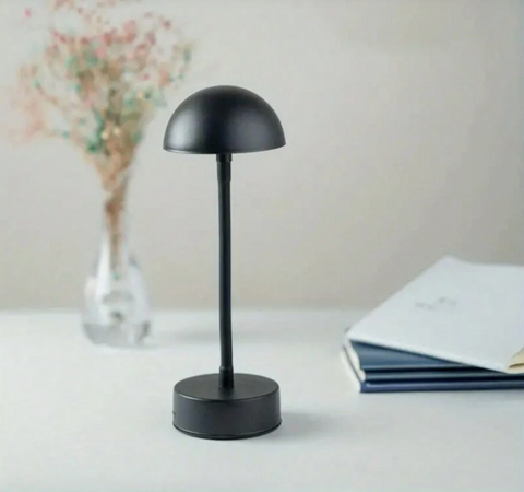Modern Adjustable LED Table Lamp with Curved Neck, Touch Control and ABS Plastic Base