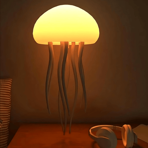 Jellyfish-Inspired LED Table Lamp with Warm Ambient Lighting for Bedroom and Living Room Decor