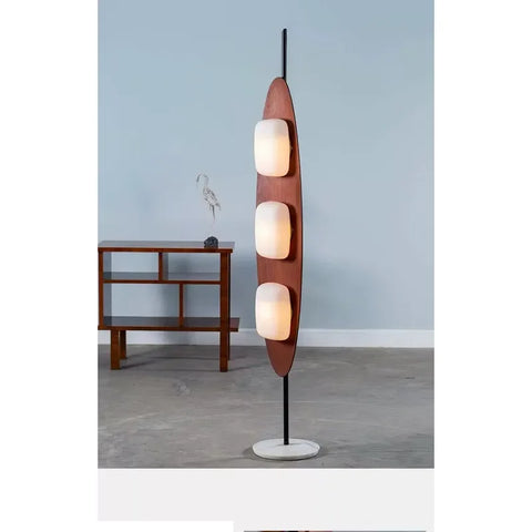 Woven Bamboo Floor Lantern with Woven Lantern Silhouette