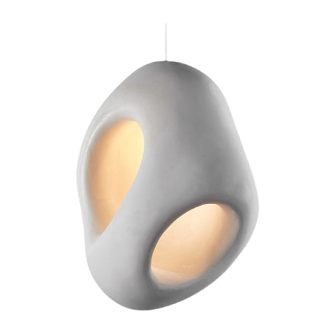 Pendant Light with Sculptural Resin Pebble Form