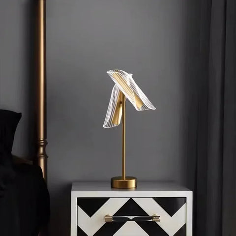 Acrylic LED Floor Lamp with Slim Vertical Acrylic Shade