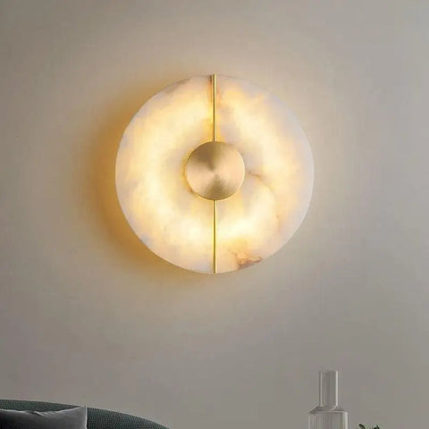 Wall Light with Minimalist Marble Design