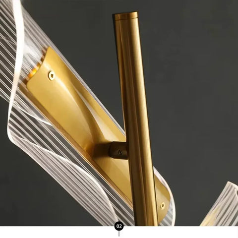 Acrylic LED Floor Lamp with Slim Vertical Acrylic Shade