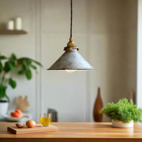 Pendant Light with Industrial Iron Shade