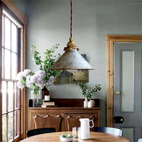 Pendant Light with Industrial Iron Shade