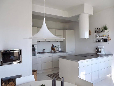 Sculptural Metal Pendant Light for Dining Room and Kitchen Lighting