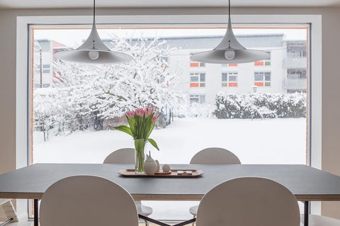 Sculptural Metal Pendant Light for Dining Room and Kitchen Lighting