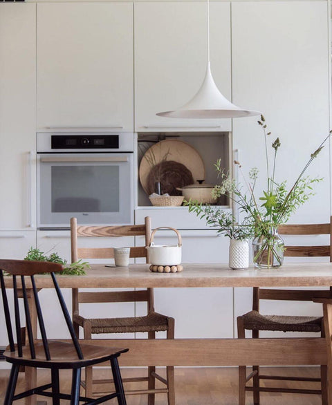 Sculptural Metal Pendant Light for Dining Room and Kitchen Lighting