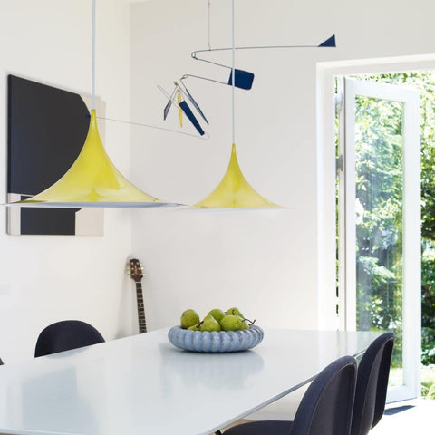Sculptural Metal Pendant Light for Dining Room and Kitchen Lighting