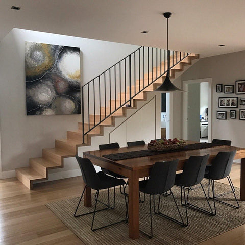 Sculptural Metal Pendant Light for Dining Room and Kitchen Lighting