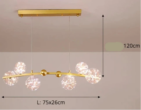 Multi-Head Pendant Light with Color Options