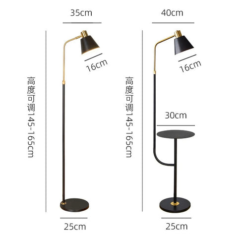 Adjustable Reading Floor Lamp with Angled Reading Shade