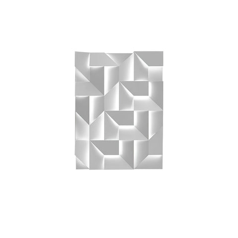Wall Light with Geometric Aluminum Relief and Integrated LED
