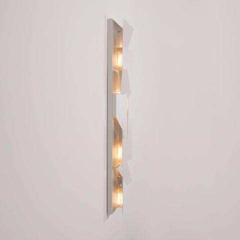 Wall Light with Geometric Aluminum Relief and Integrated LED