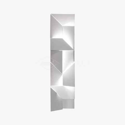 Wall Light with Geometric Aluminum Relief and Integrated LED