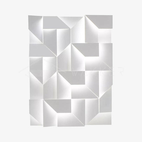 Wall Light with Geometric Aluminum Relief and Integrated LED
