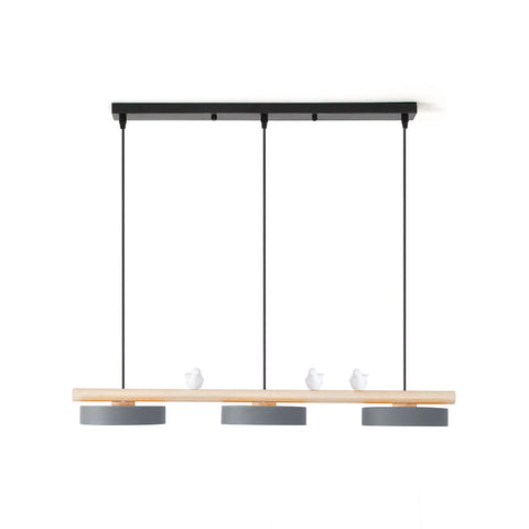 Wooden Bird LED Linear Pendant Light for Dining and Kitchen Lighting