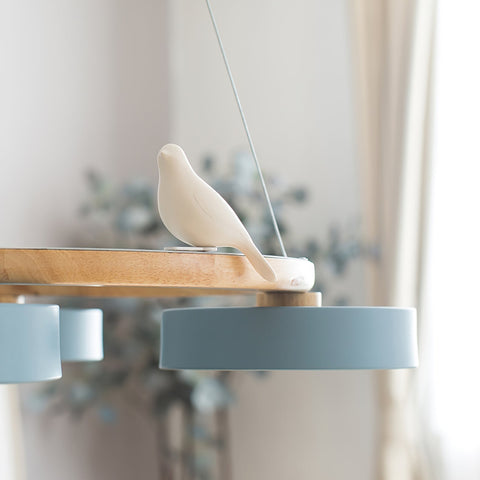 Wooden Bird LED Chandelier for Dining Room and Kitchen Lighting