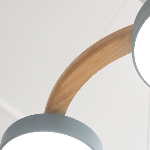 Wooden Bird LED Chandelier for Dining Room and Kitchen Lighting