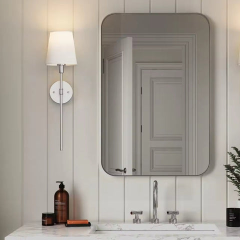 Modern Rechargeable LED Wall Lamp with Fabric Shade and Remote Control