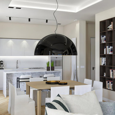 Embossed Plaster Dome Pendant Light for Dining Room and Bedroom