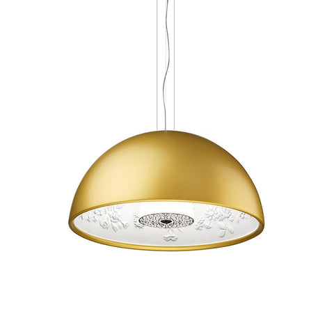 Embossed Plaster Dome Pendant Light for Dining Room and Bedroom