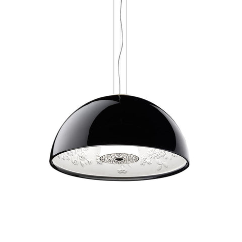 Embossed Plaster Dome Pendant Light for Dining Room and Bedroom