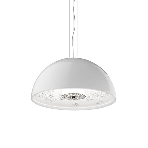 Embossed Plaster Dome Pendant Light for Dining Room and Bedroom