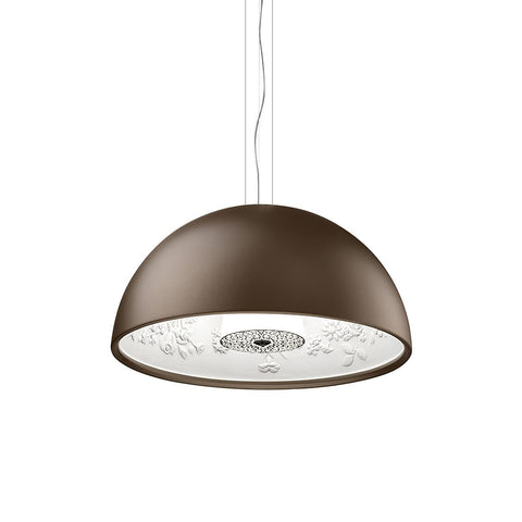 Embossed Plaster Dome Pendant Light for Dining Room and Bedroom