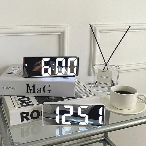 Digital Alarm Clock with LED Time and Temperature Display