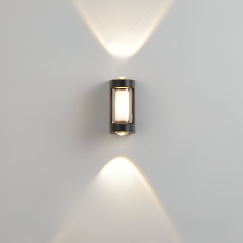 Rectangular LED Outdoor Wall Light with Up-and-Down Glow for Patios