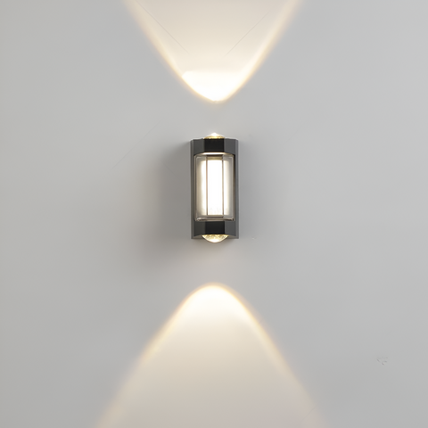 Outdoor Wall Light with Up-and-Down Acrylic Design