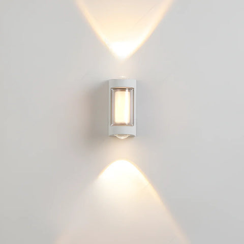 Outdoor Wall Light with Up-and-Down Acrylic Design