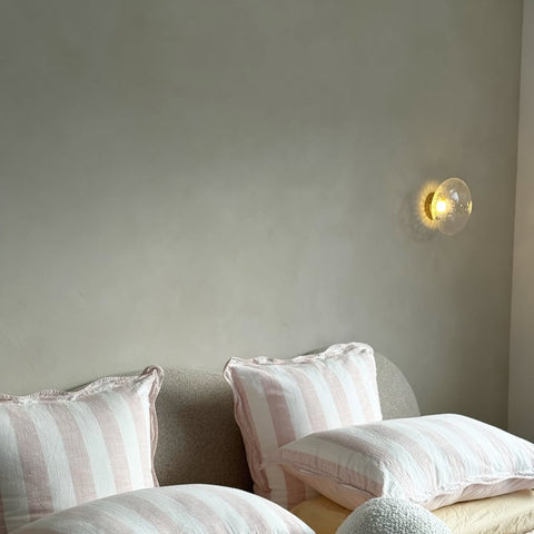 Wall Light with Round Glass Shade